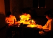 Power outage is not uncommon locally and students had to read in candle light